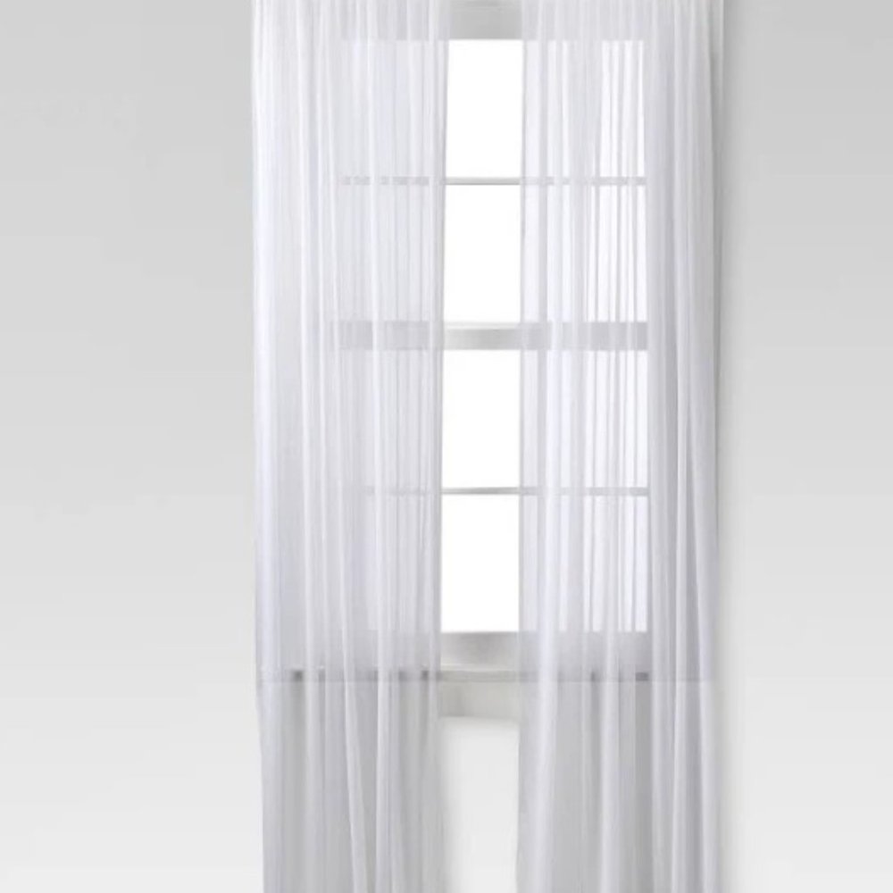Threshold (Target) - Sarina Sheer Window Panel - True White - 52x95 - new w/ tag